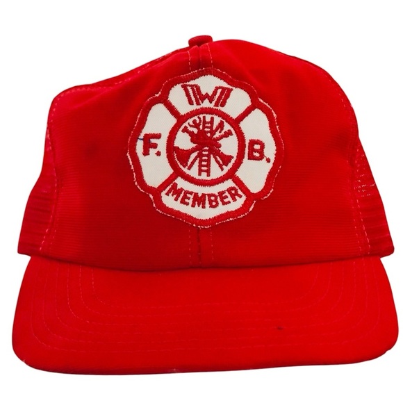 Reynold's Fire Fighter Member Adjustable L-XL Red Ball Cap - Picture 1 of 14